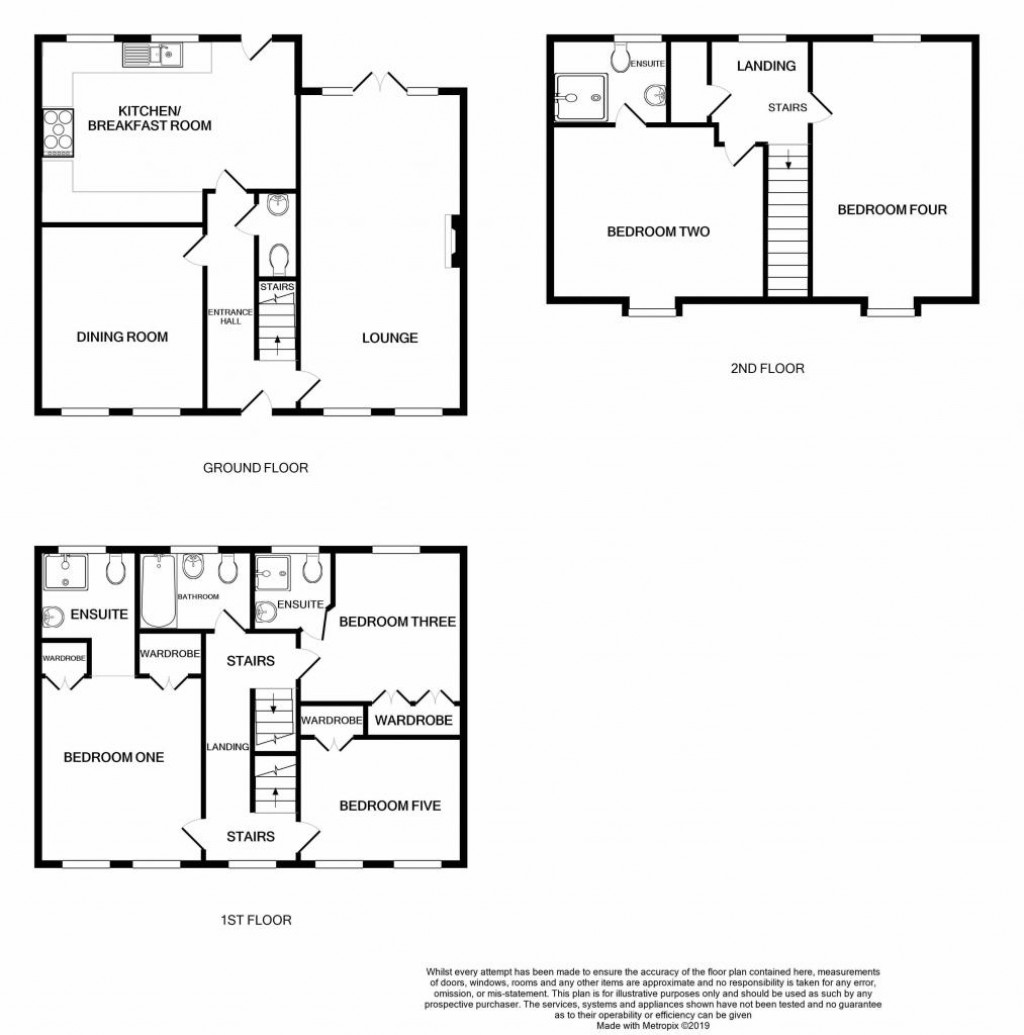 Floorplans For Holst Avenue, Witham, Essex