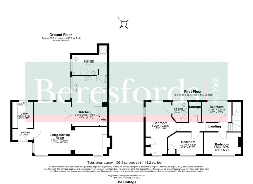 Floorplans For Tolleshunt Major, Maldon, Essex