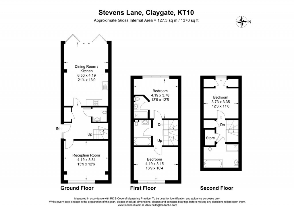Floorplans For Stevens Lane, Claygate, Surrey