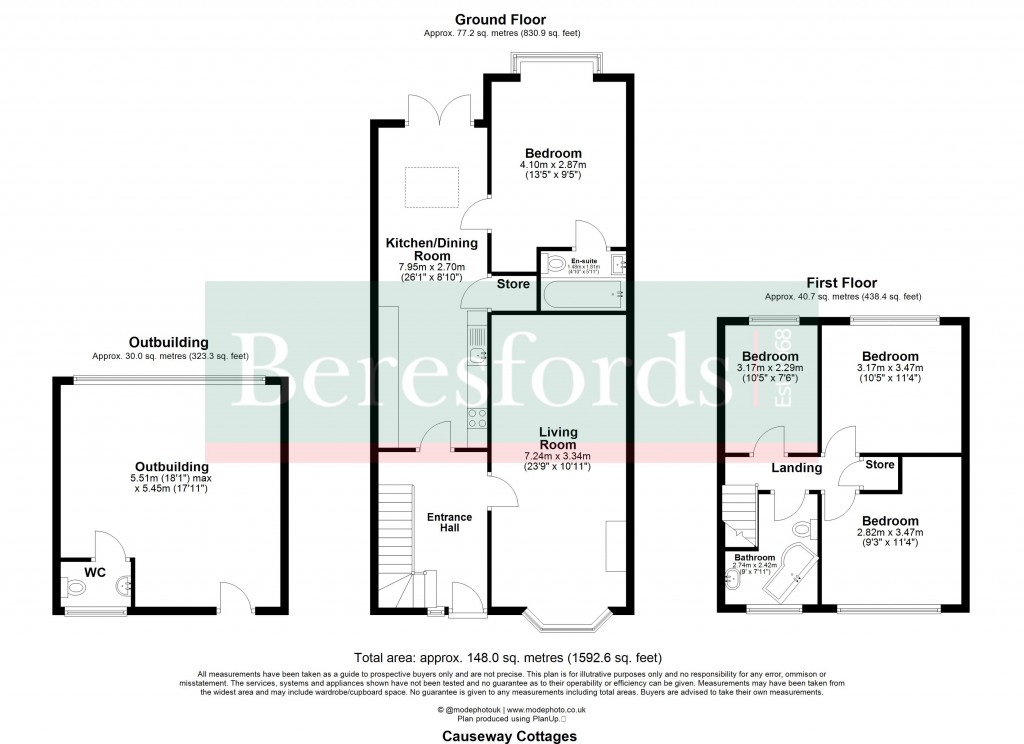 Floorplans For Highwood Road, Writtle, Essex