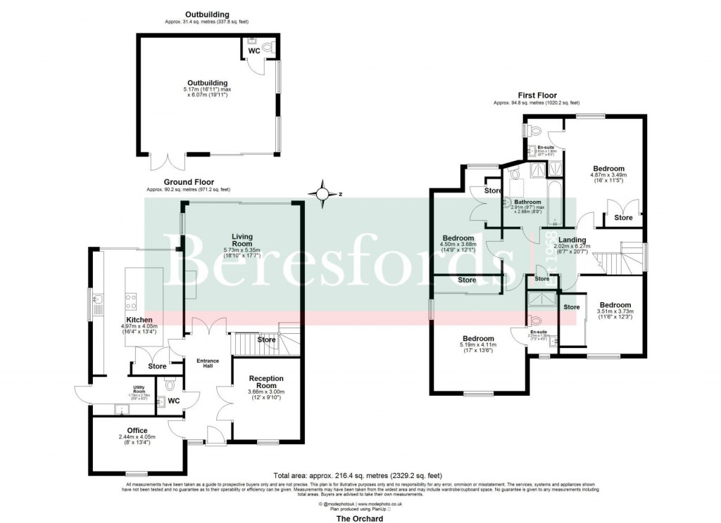 Floorplans For Howe Green, Chelmsford, Essex
