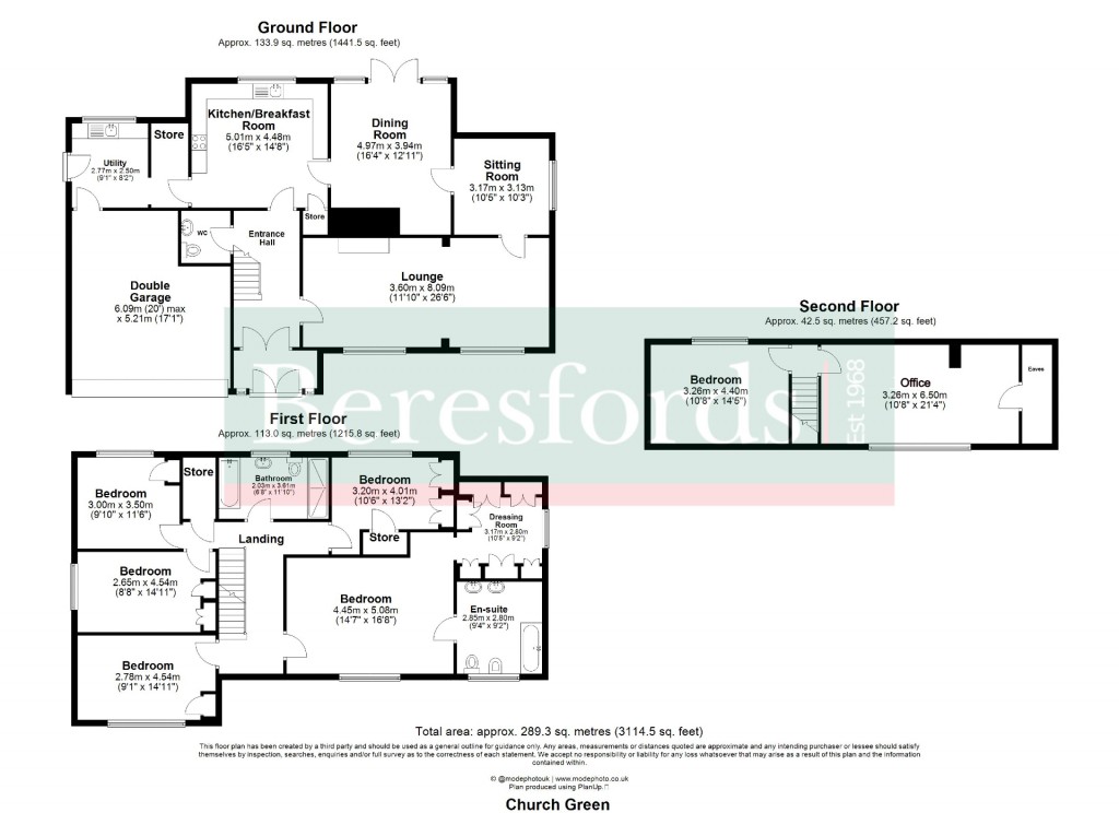 Floorplans For Roxwell, Chelmsford, Essex