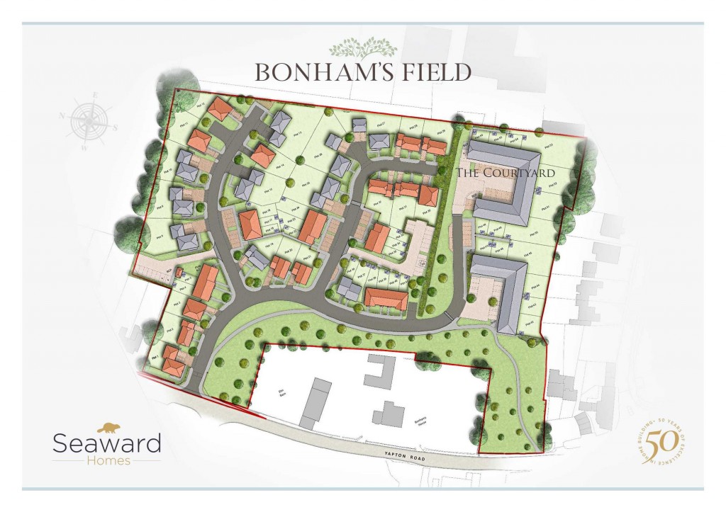 Floorplans For Bonham's Field, Yapton Road, BN18