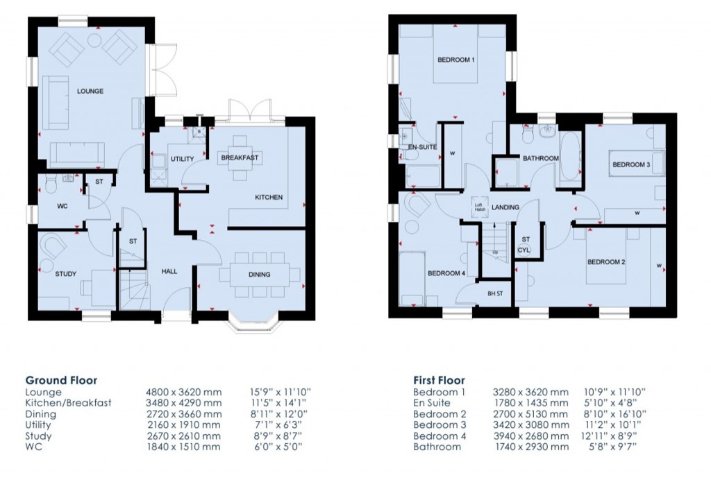 Floorplans For Fig Tree Lane, Walberton, BN18