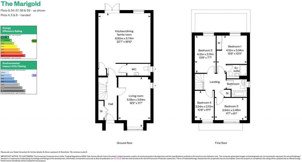 Floorplans For Tawny Owl Way, Hambrook, PO18
