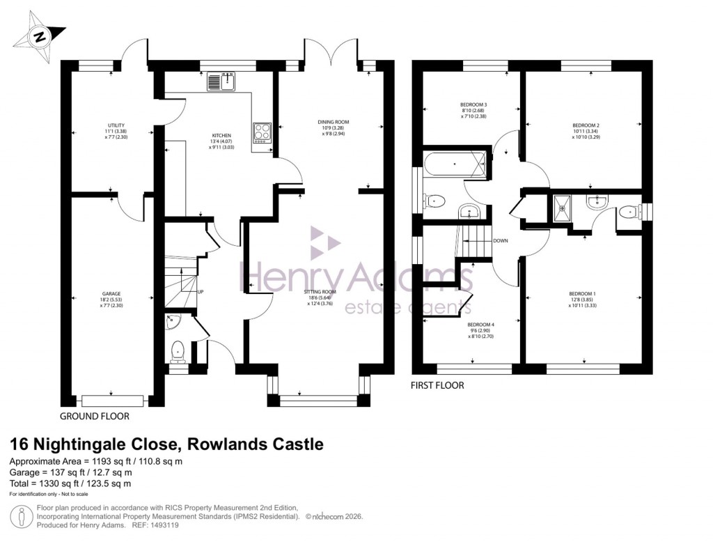 Floorplans For Nightingale Close, Rowland's Castle, PO9
