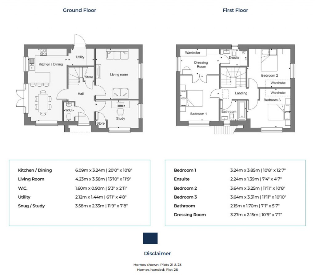 Floorplans For Merricks Way, North Mundham, PO20
