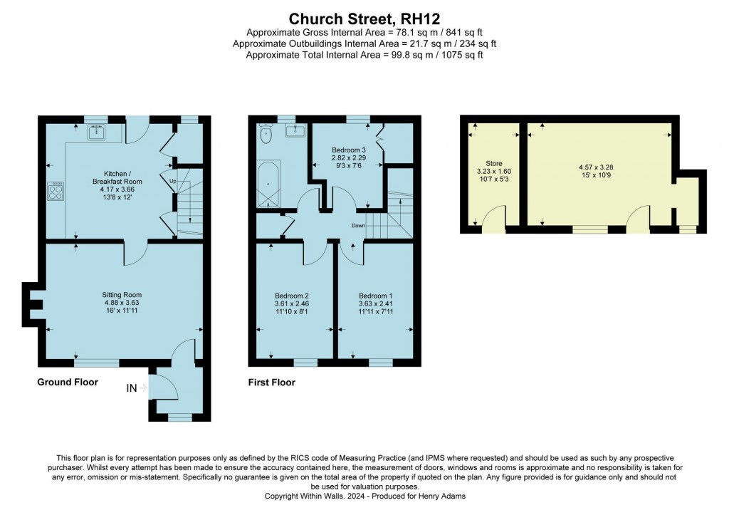 Floorplans For Church Street, Warnham, RH12