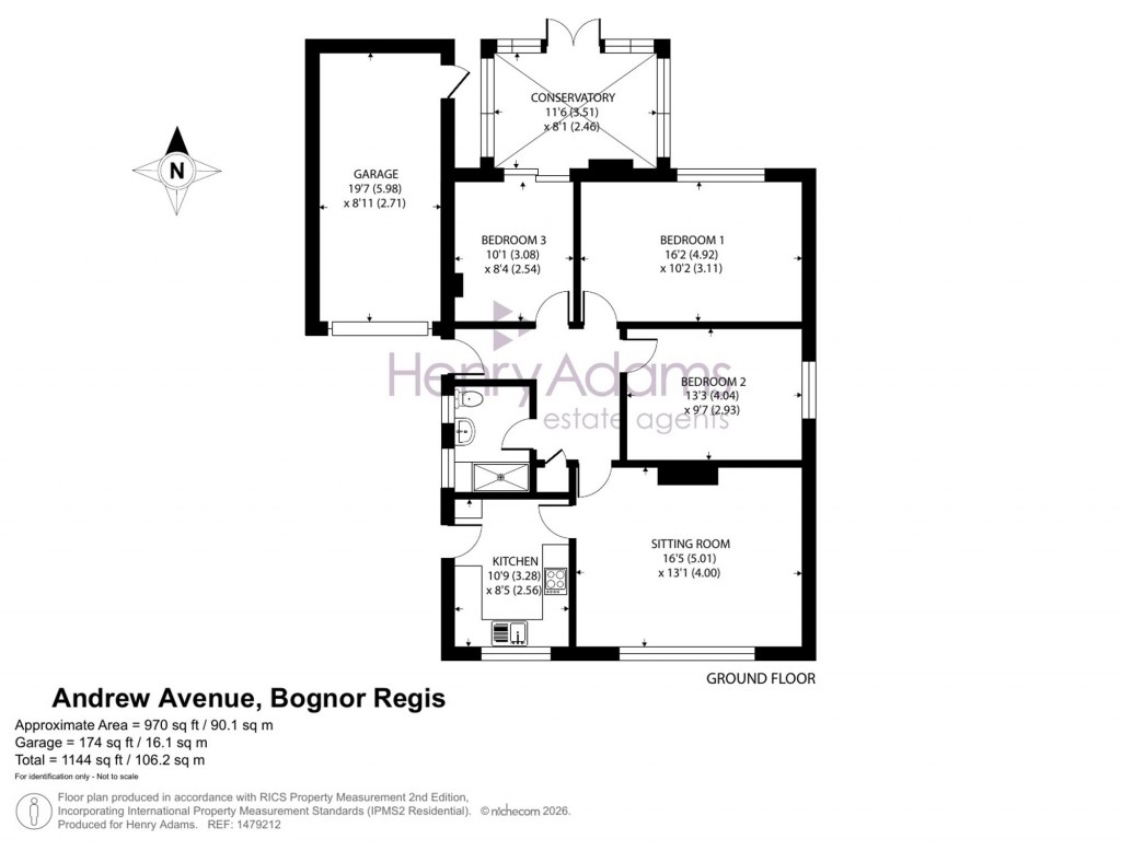 Floorplans For Andrew Avenue, Felpham, PO22