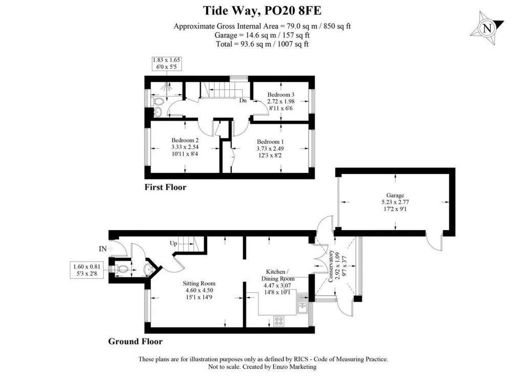 Floorplans For Tide Way, Bracklesham Bay, PO20