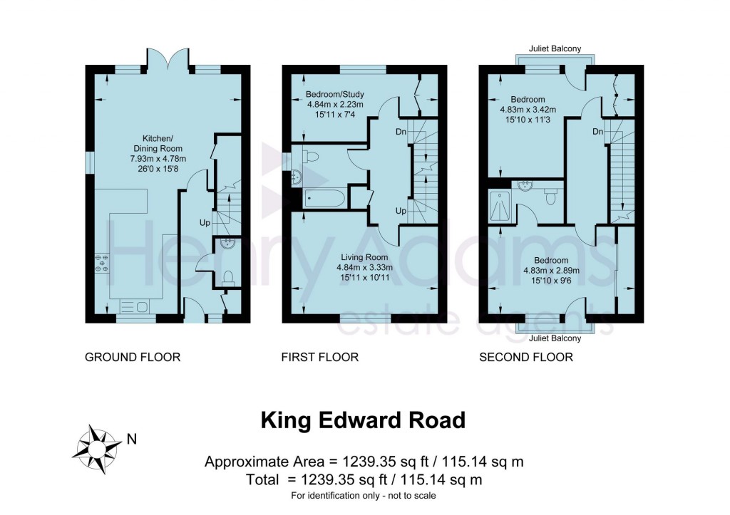 Floorplans For King Edward Road, Christs Hospital, RH13