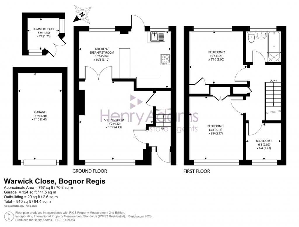 Floorplans For Warwick Close, Nyetimber, PO21