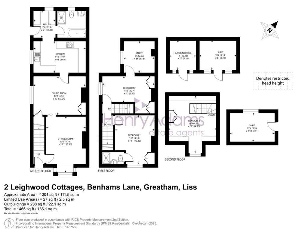 Floorplans For Benhams Lane, Greatham, GU33