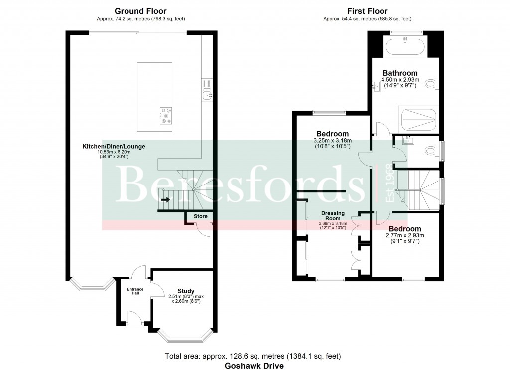 Floorplans For Goshawk Drive, Chelmsford, Essex, CM2