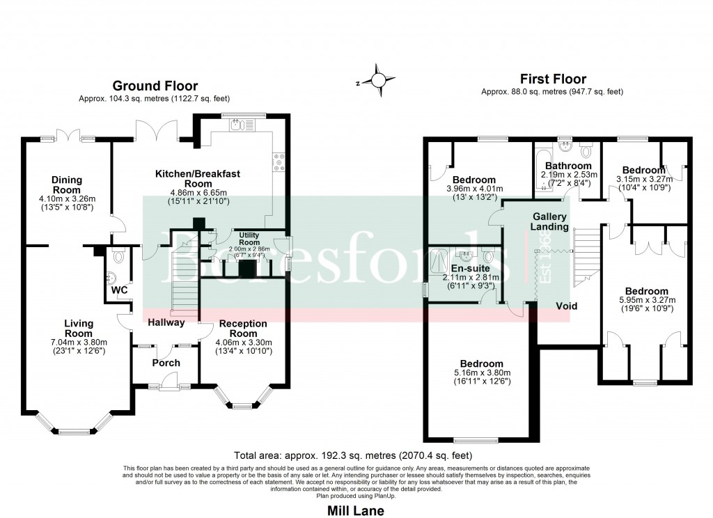 Floorplans For Mill Lane, Hook End, Brentwood, Essex, CM15