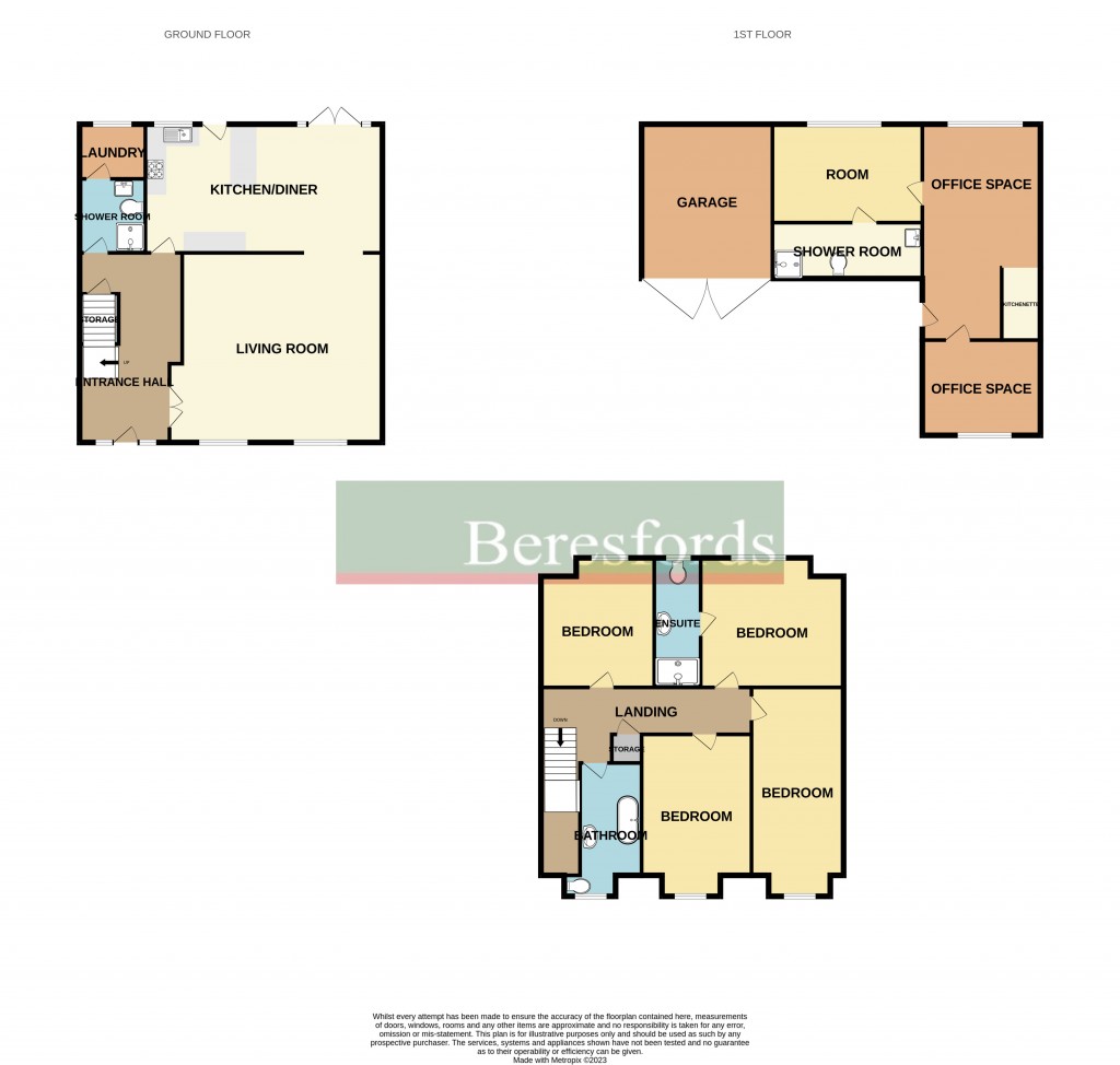 Floorplans For Coxtie Green Road, Pilgrims Hatch, Brentwood, CM14