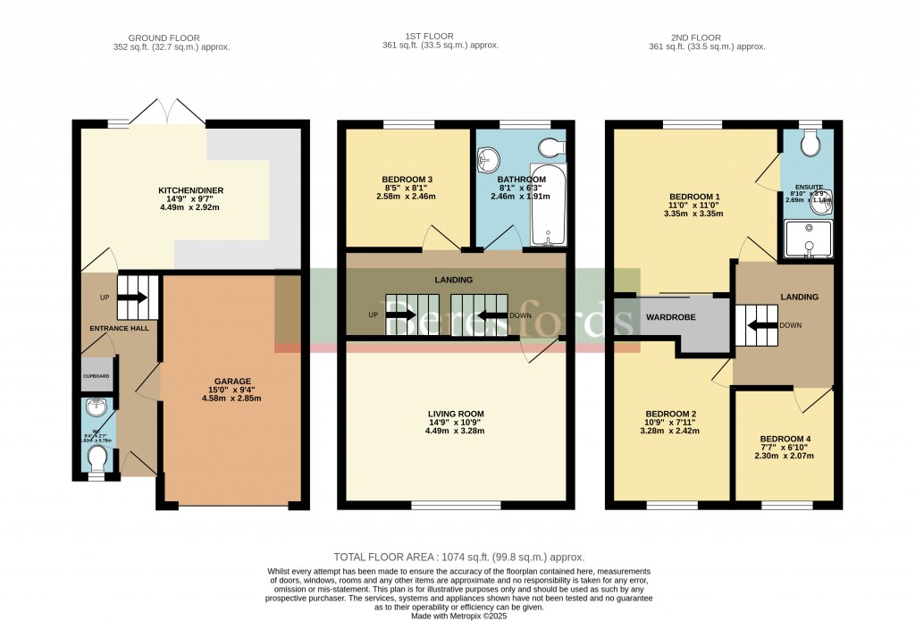 Floorplans For Pennyfields, Warley, Brentwood, Essex, CM14