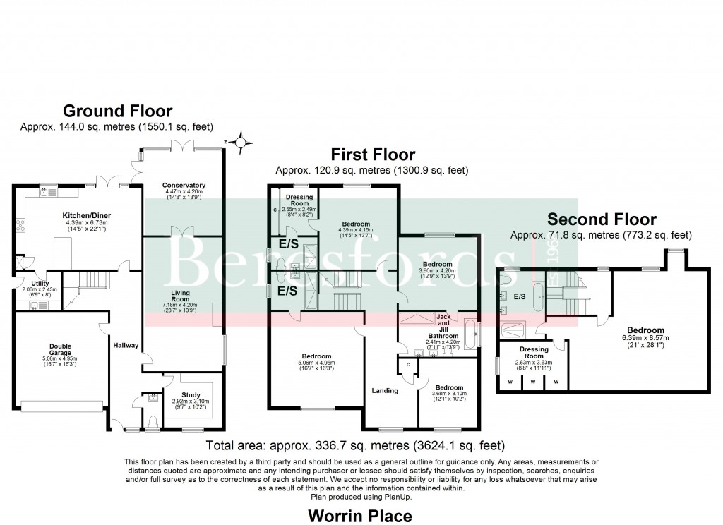 Floorplans For Worrin Place, Shenfield, Brentwood, Essex, CM15
