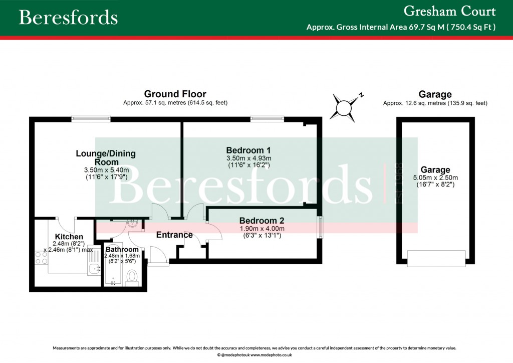 Floorplans For Gresham Court, Gresham Road, Brentwood, Essex, CM14