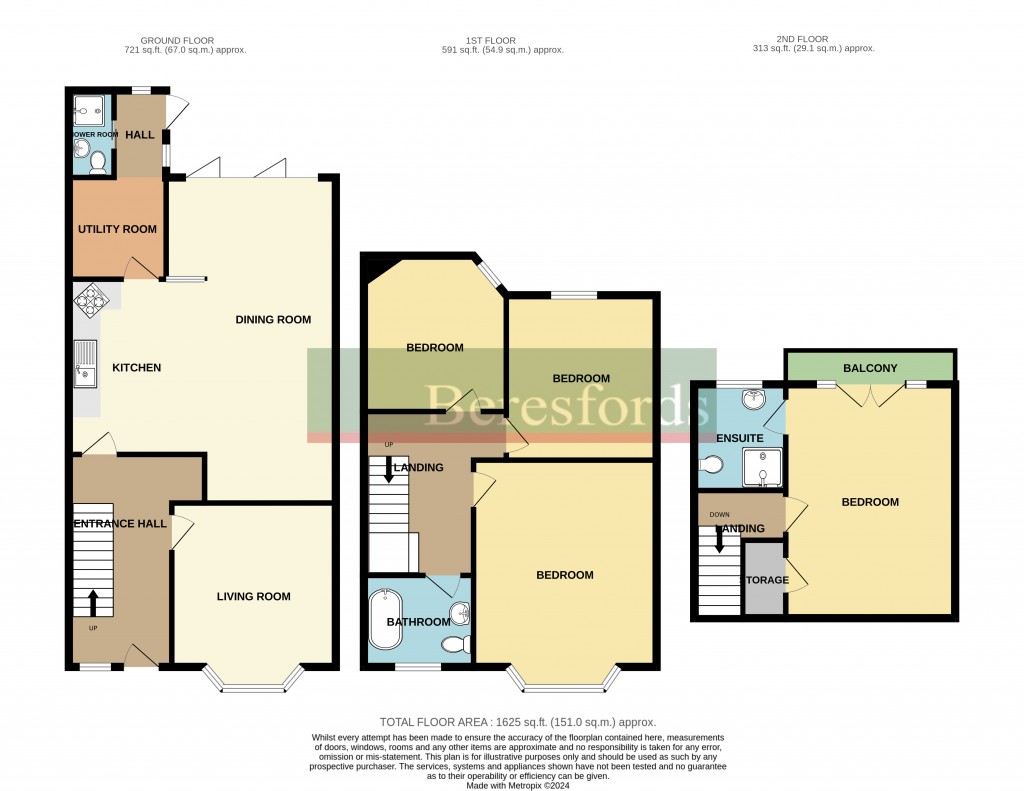 Floorplans For Burland Road, Brentwood, Essex, CM15