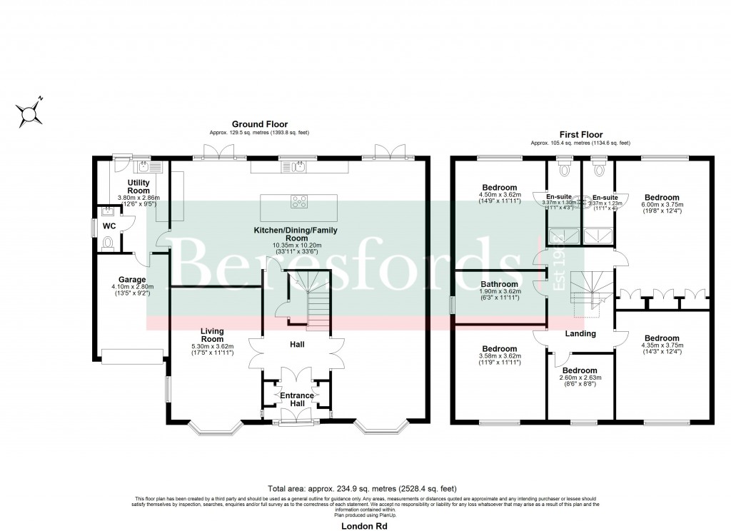 Floorplans For London Road, Brentwood, Essex, CM14