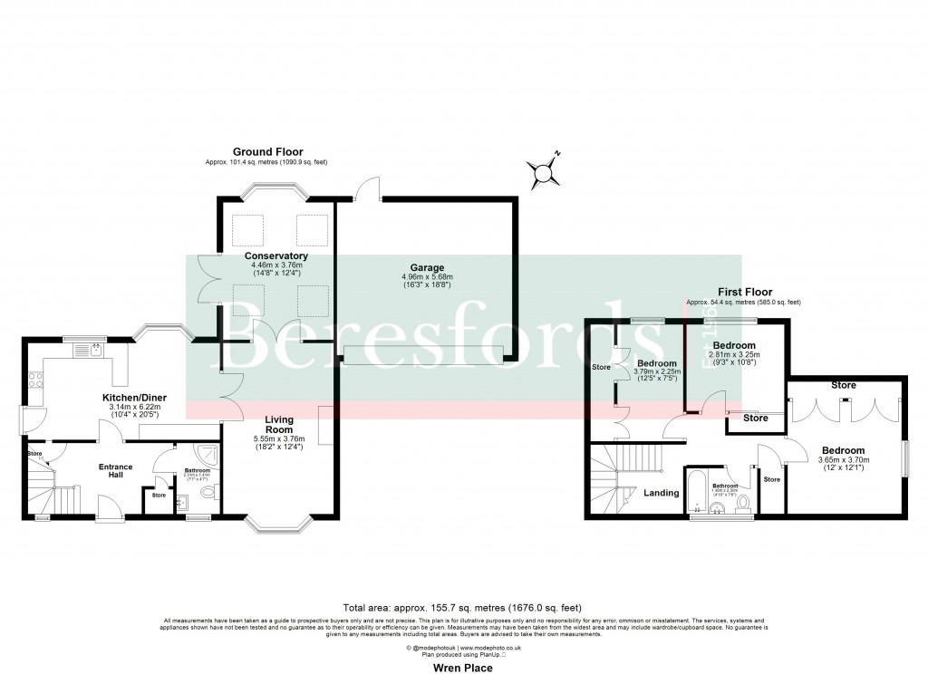 Floorplans For Wren Place, Brentwood, Essex, CM14