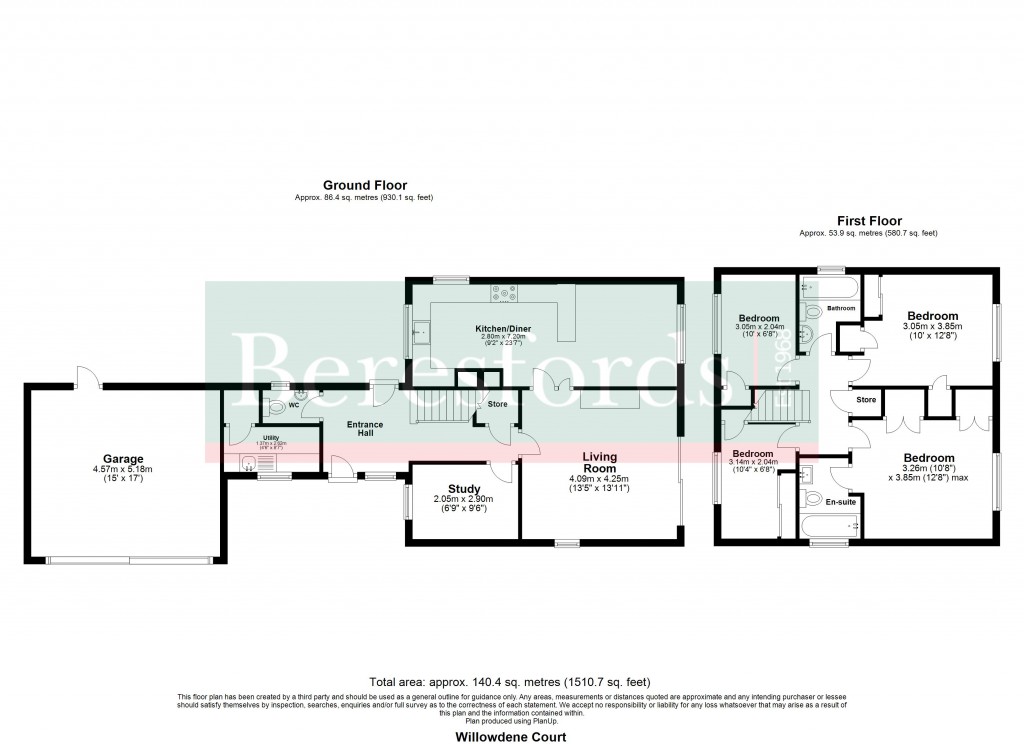 Floorplans For Willowdene Court, Warley, Brentwood, Essex, CM14
