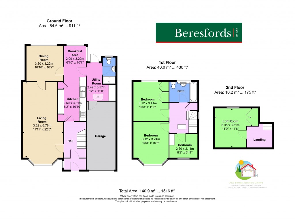 Floorplans For Chelmer Drive, Hutton, Brentwood, Essex, CM13