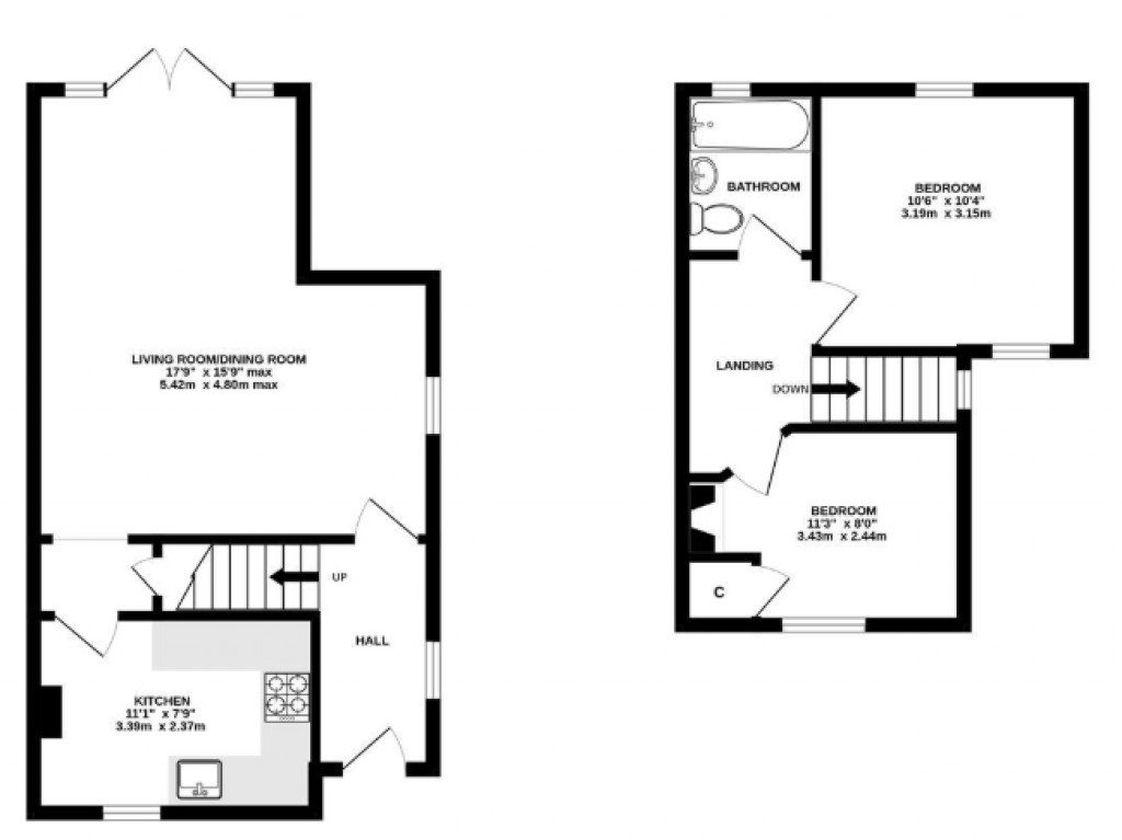 Floorplans For Cromwell Road, Warley, CM14