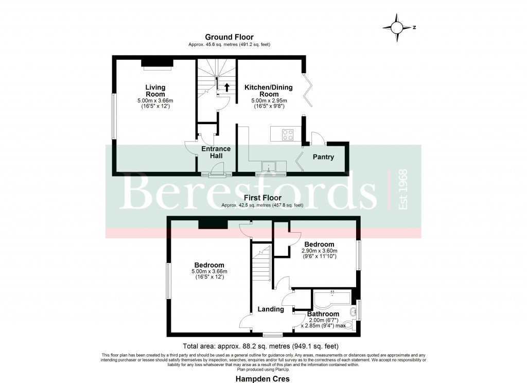 Floorplans For Hampden Crescent, Warley, Brentwood, Essex, CM14