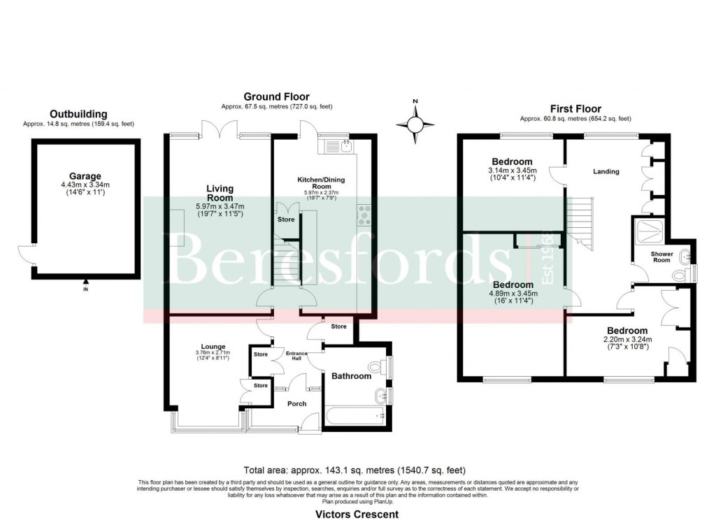 Floorplans For Victors Crescent, Hutton, Brentwood, Essex, CM13