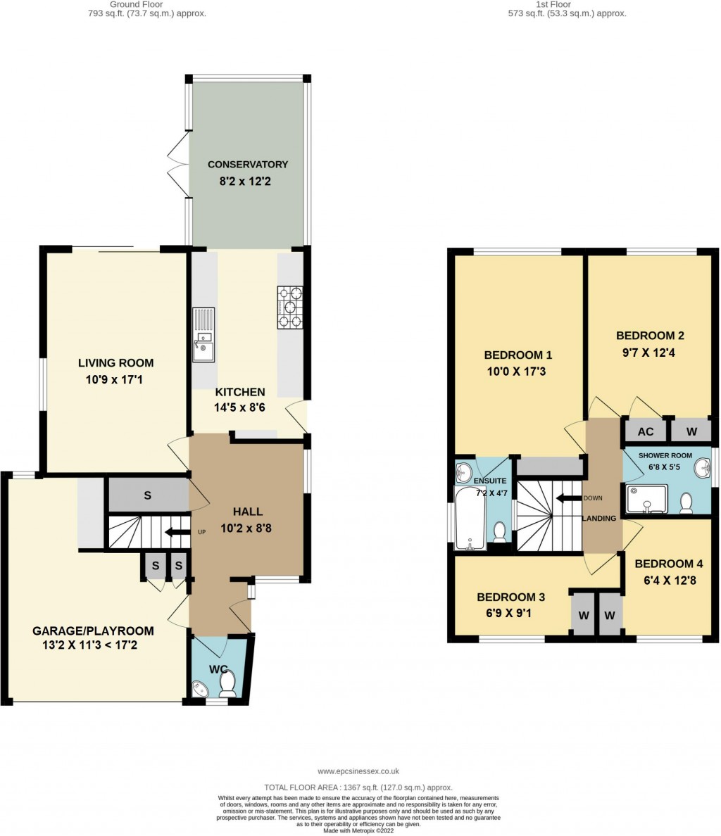 Floorplans For Willowdene Court, Warley, Brentwood, Essex, CM14