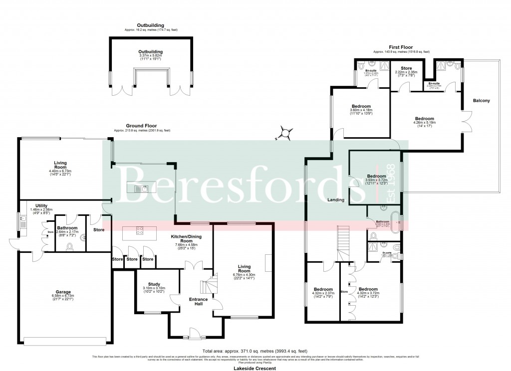 Floorplans For Lakeside Crescent, Brentwood, Essex, CM14