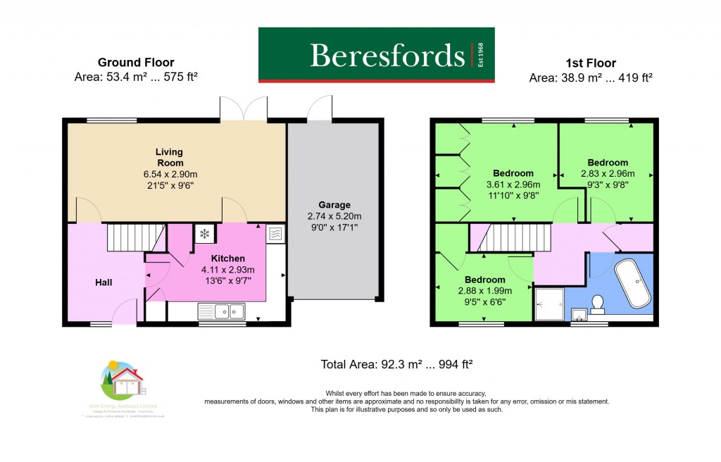 Floorplans For Bonningtons, Brentwood, Essex, CM13