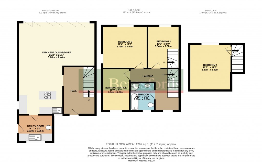 Floorplans For Cricketers Row, Herongate, Brentwood, Essex, CM13
