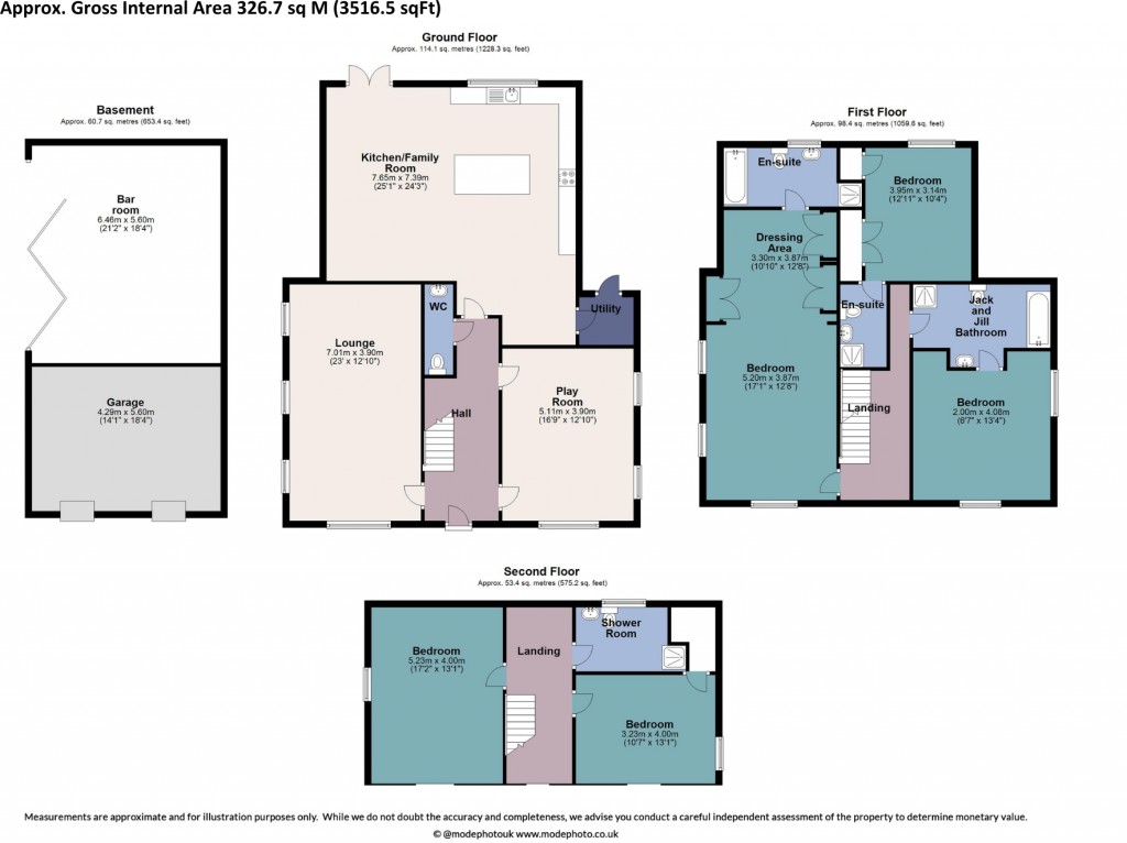 Floorplans For Greensleeves Drive, Warley, Brentwood, Essex, CM14