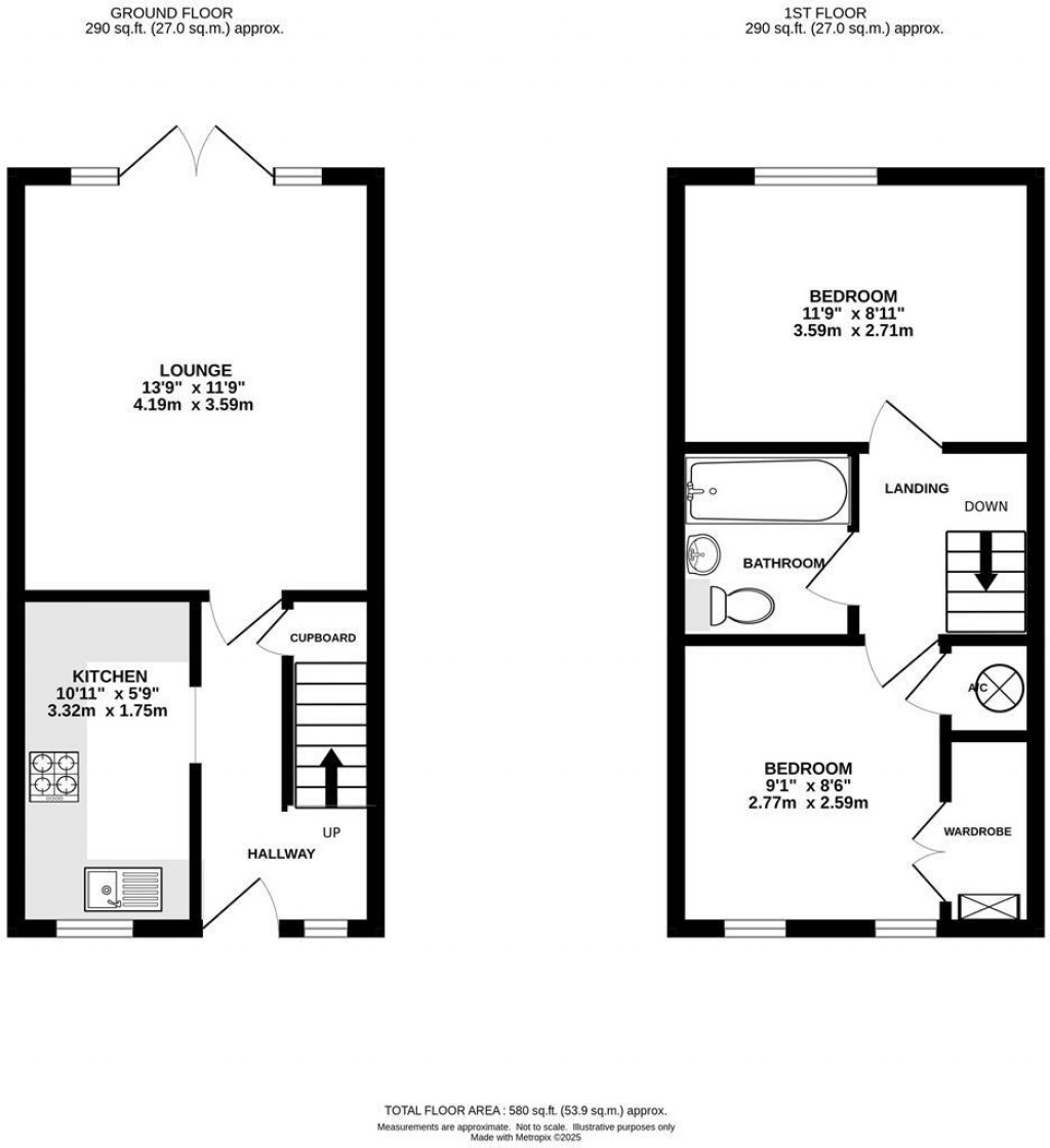 Floorplans For Spalt Close, Hutton, Brentwood, Essex, CM13