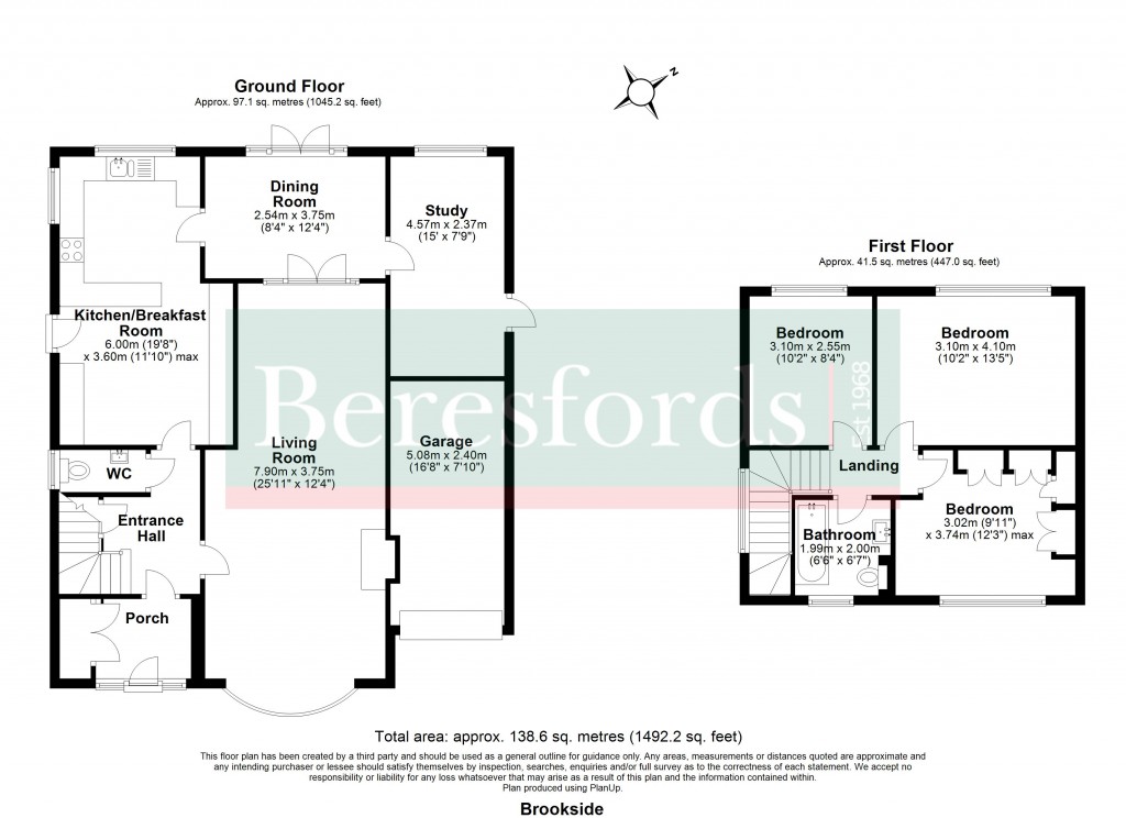 Floorplans For Brookside, Billericay, Essex, CM11