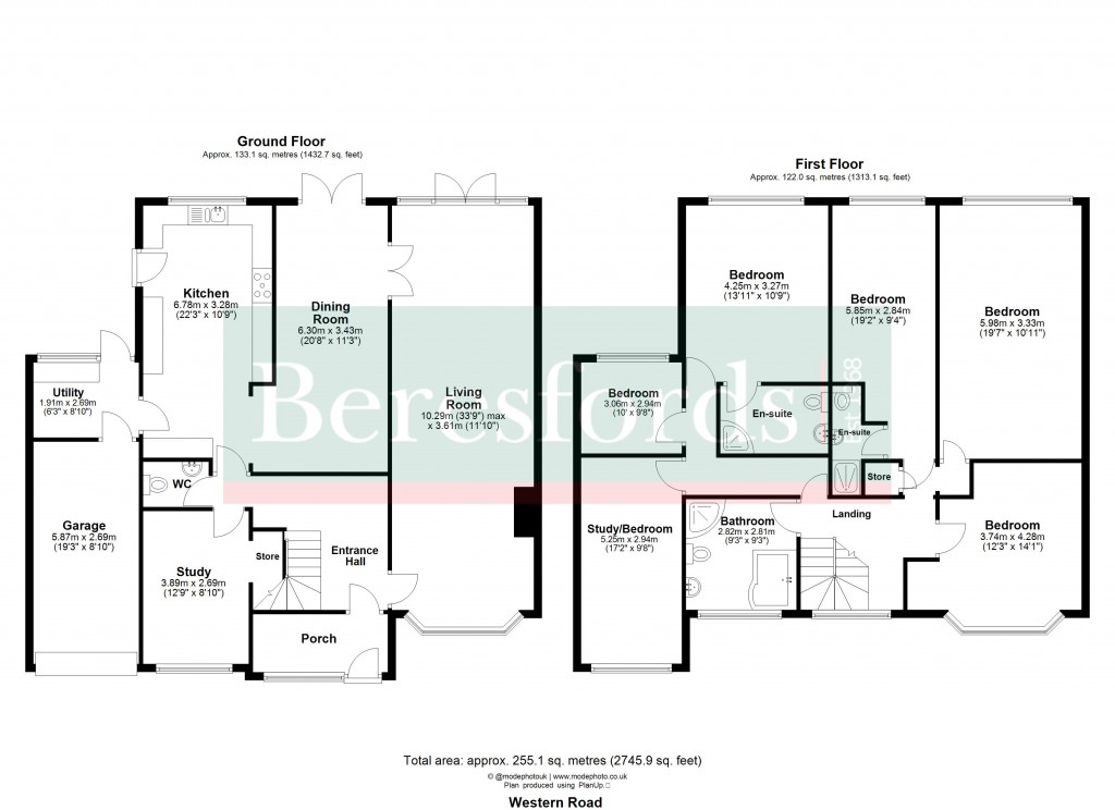 Floorplans For Western Road, Billericay, Essex, CM12