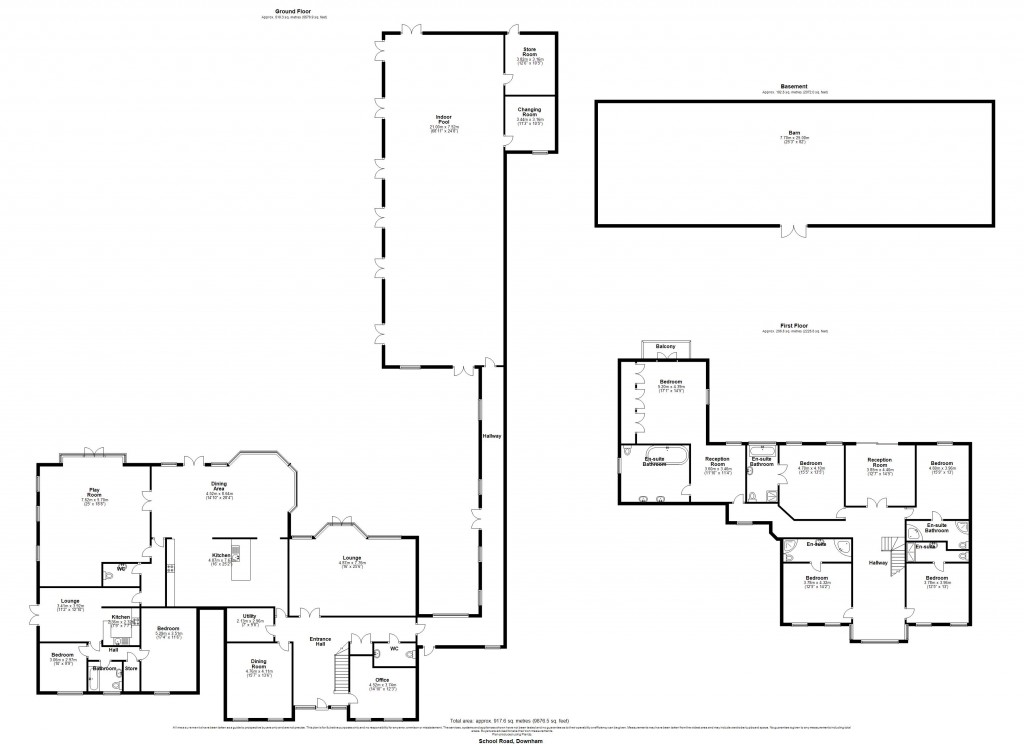 Floorplans For School Road, Downham, Billericay, Essex, CM11