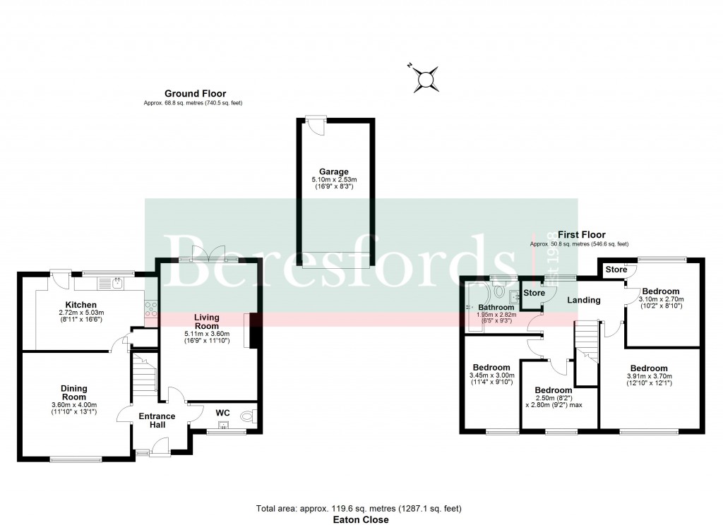 Floorplans For Eaton Close, Billericay, Essex, CM12