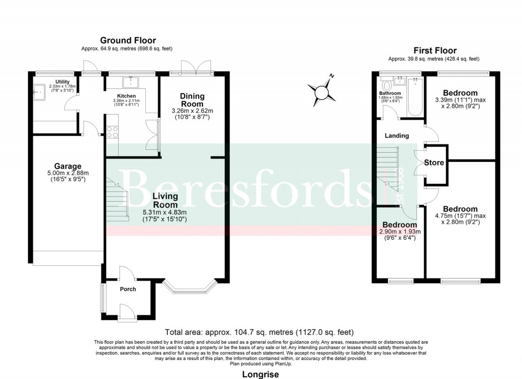 Floorplans For Longrise, Billericay, Essex, CM12