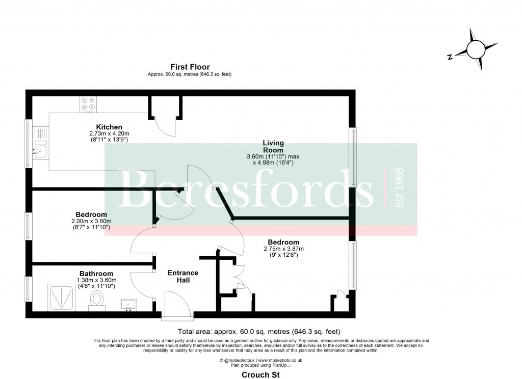 Floorplans For Crouch Street, Basildon, Essex, SS15