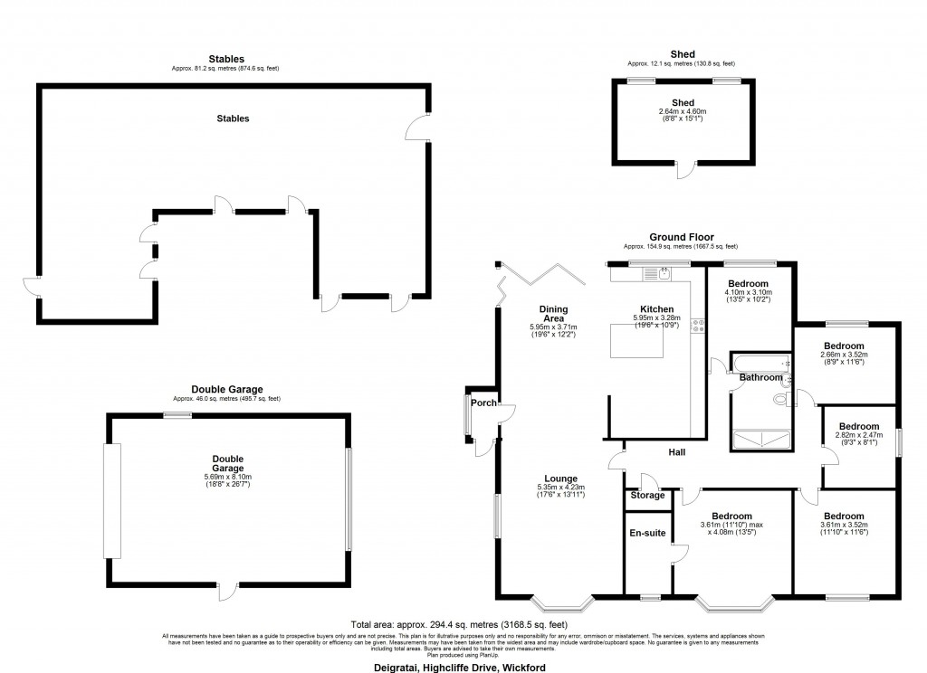 Floorplans For Highcliffe Drive, Wickford, Essex, SS12