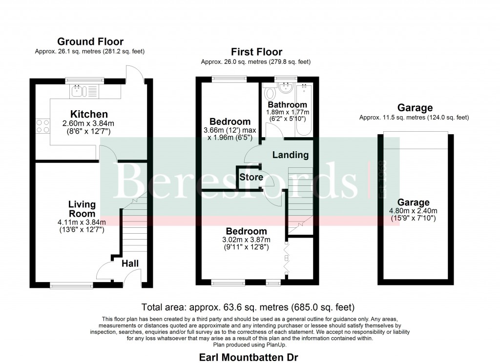 Floorplans For Earl Mountbatten Drive, Billericay, Essex, CM12