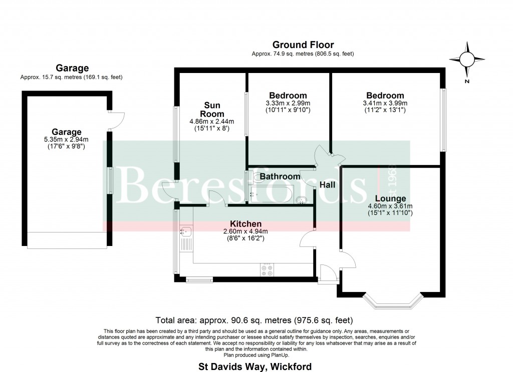 Floorplans For St. Davids Way, Wickford, Essex, SS11