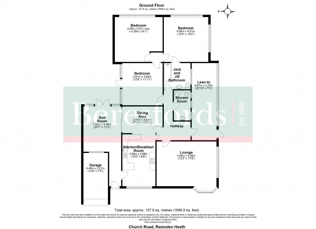 Floorplans For Church Road, Ramsden Heath, Billericay, Essex, CM11