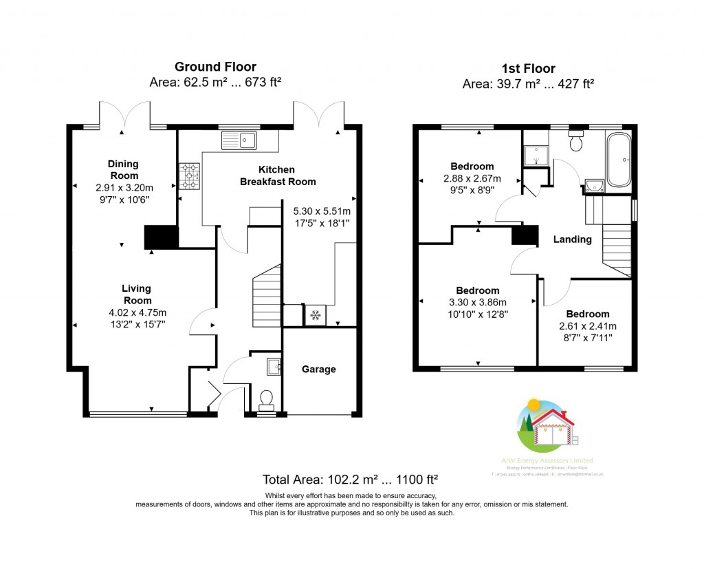 Floorplans For Pauline Gardens, Billericay, Essex, CM12