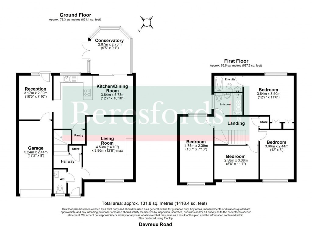 Floorplans For Devereux Way, Billericay, Essex, CM12