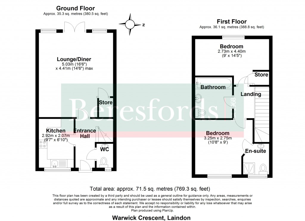 Floorplans For Warwick Crescent, Basildon, Essex, SS15
